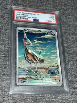 2024 Pokemon Skarmory Illustration Rare SSP #209/191 PSA 9 Mint 117092674 - Image 1
