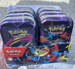 Pokemon TCG Mega Evolution MEGA HEROES MINI TIN DISPLAY Factory Sealed FAST SHIP - Image 1