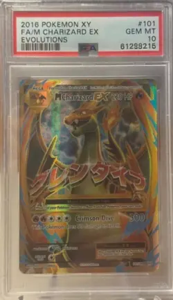 Pokemon XY Evolutions M Charizard EX 101/108 Ultra Rare Mega Holo Foil PSA 10 - Image 1