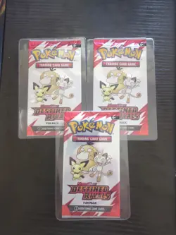 Pokemon Sampling Pack (3 Cards)- Destined Rivals - Fun Pack - RARE 3 PACK Sample - Image 1
