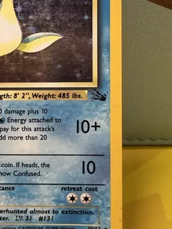 Pokemon TCG - 1999 Lapras 10/62 - Fossil - Holo Rare - LP/EXCELLENT - Image 2
