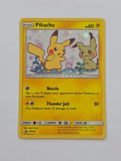 Pikachu SM162 Sun & Moon Mimikyu Promo Holo Pokemon Card - EX/Near Mint - Image 1