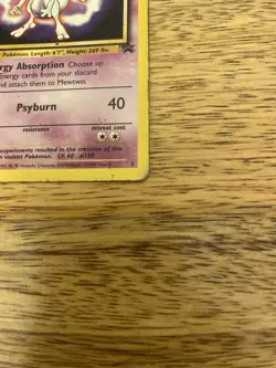 Mewtwo Non Holo Wotc Black Star Promo Pokemon Card No.3 WB Gold Stamp - Image 4