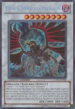 Black-Winged Dragon - CT07-EN002 - Secret Rare Limited Editionm Near Mint Yugioh - Image 1