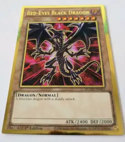 Yugioh! Red-Eyes Black Dragon Premium Gold Rare, MGED-EN003 NM - Image 1