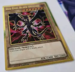 Yugioh! Red-Eyes Black Dragon Premium Gold Rare, MGED-EN003 NM - Image 4