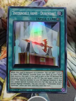 Yugioh "Infernoble Arms - Durendal" Super Rare MP21-EN136 1st Edition Near Mint - Image 1