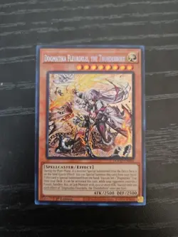 Yugioh Dogmatika Fleurdelis, the Thunderbolt DOOD-EN026 Secret Rare Near Mint - Image 1