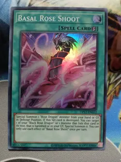 Yugioh Basal Rose Shoot Super Rare OP17-EN012 Near Mint - Image 1