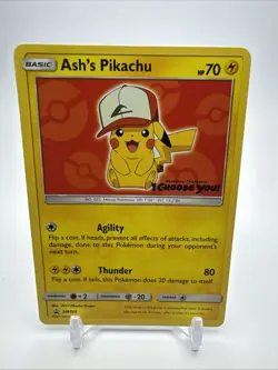 SEALED Ash’s Pikachu TCG SM108 2017 Promo Card Pokemon "I Choose You" - Image 1