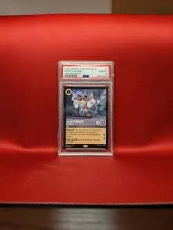 2023 Disney Lorcana En P1 Gen Con Mickey Mouse Musketeer Promo Card PSA 10 - Image 1