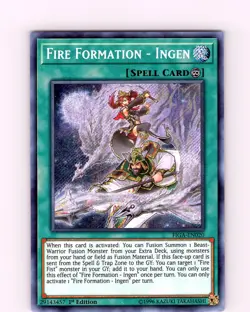 Yu-Gi-Oh TCG Fire Formation - Ingen FIGA-EN020 1st Edition Super Rare Card NM - Image 1