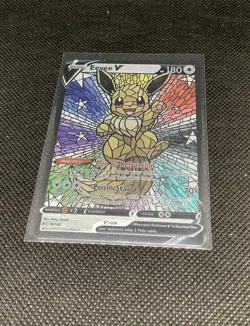 CUSTOM MADE Eevee Shiny/ Holo Pokemon Card Full/ Alt Art Stained Glass NM 1 - Image 4