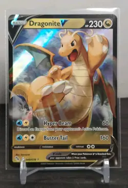 Pokemon TCG Dragonite V Pokemon Go 49/78 Full Art Ultra Holo Rare Card NM/M - Image 1