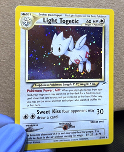 Vintage LIGHT TOGETIC Pokemon Card Holo Neo Destiny 2000 15/105 HOLO - Image 2