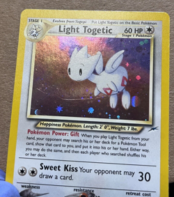 Vintage LIGHT TOGETIC Pokemon Card Holo Neo Destiny 2000 15/105 HOLO - Image 3