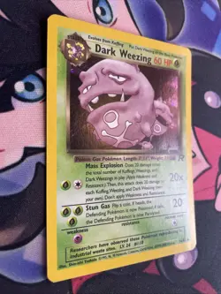 Dark Weezing Team Rocket Holo Rare Pokemon Card 14/82 (LP) - Image 2