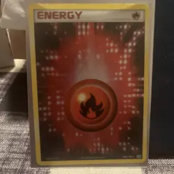 Pokemon TCG Fire Energy 102/106 EX Emerald Holo Rare Matrix Card - Image 1