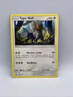 Pokemon Card Type: Null Ultra Prism Rare 115/156 - Image 1