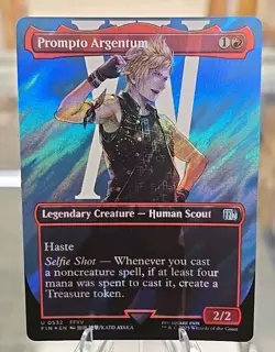 Prompto Argentum (Borderless) (Surge Foil) MTG Final Fantasy Foil - Image 1