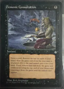 Demonic Consultation - Ice Age 1995 - MTG Magic the Gathering - Rare Instant - Image 1