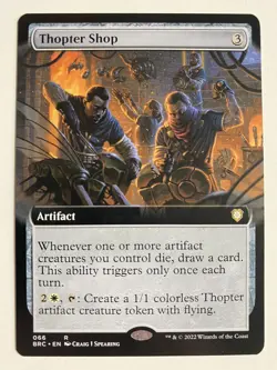 Thopter Shop *Non-Foil* EXT ART Brothers’ War MTG NM/MT BRO Combined Shipping - Image 1
