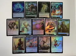 MTG BRO *Foil* Full-Art Double-sided Tokens (12/12 + 1) The Brothers War Cmb Shp - Image 1