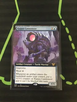 MTG Magic The Gathering Kappa Cannoneer Ext. Art Artifact Commander - Image 1