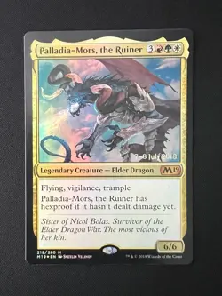 Palladia-Mors, the Ruiner MTG Core Set 2019 Prerelease Promo NM FOIL - Image 1