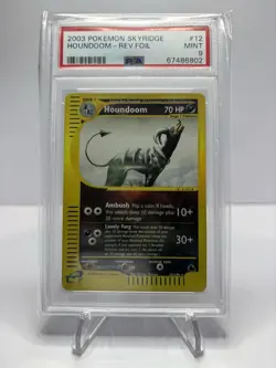 2003 Pokemon Skyridge Houndoom 12/144 Reverse Foil Holo Rare PCA/PSA 9 Mint - Image 1