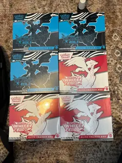 6 Pokemon Elite Trainer Boxes Black Bolt & White Flare Collection THREE OF EACH - Image 1