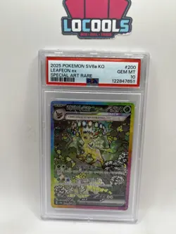 2024 POKEMON KO SV8A-TERASTAL FEST EX SPECIAL ART RARE #200 LEAFEON EX PSA 10 - Image 1