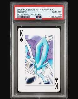 Suicune- PSA 10 - 2006 JPN Pokemon Center 10th Anniversary Playing Card - Image 1
