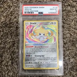 PSA 10 MINT - Pokemon TCG Jirachi Vivid Voltage 119/185 Holo Amazing Rare - Image 1