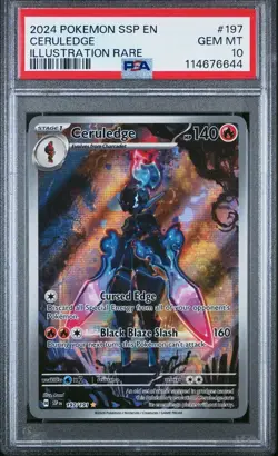 PSA 10 Ceruledge Illustration Rare IR 197/191 Surging Sparks Pokemon - Image 1