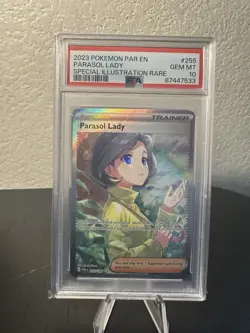 Pokemon 2023 Parasol Lady 255/182 Full Art SIR Paradox Rift GEM MINT PSA 10 - Image 1