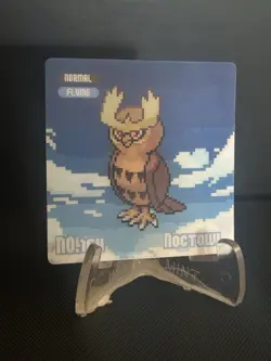 Pokemon Eif origin Gameboy Lenticular Hoothoot/noctowl #DD - Image 2