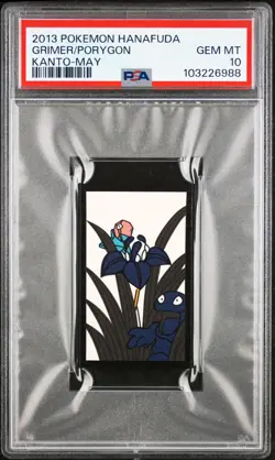 2013 POKEMON HANAFUDA KANTO MAY GRIMER/PORYGON PSA 10 - Image 1