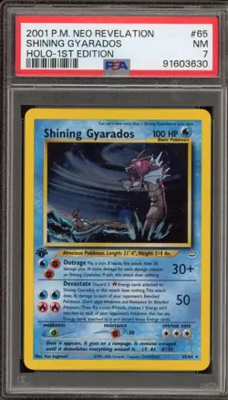 Pokemon Shining Gyarados Neo Revelation 1st Edition Holo Secret Rare #65 PSA 7 - Image 1
