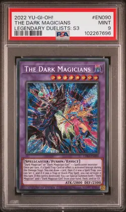 2022 YU-GI-OH! LEGEND DUELISTS: SEASON 3 #EN090 THE DARK MAGICIANS PSA 9 - Image 1