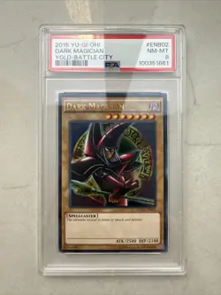 Yugioh 2015 Dark Magician YGLD-ENB02 Battle City PSA 8 - Image 1