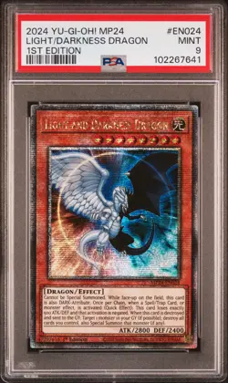 2024 YU-GI-OH! MP24 1ST EDITION #EN024 LIGHT AND DARKNESS DRAGON PSA 9 - Image 1