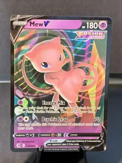 Pokemon TCG Mew V 113/264 Ultra Rare SWSH08: Fusion Strike NM/M Card - Image 1