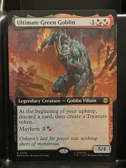 Ultimate Green Goblin #276 FOIL EXTENDED NM/M MTG Spiderman Magic Card - Image 1
