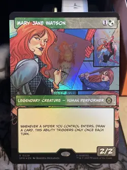 Mary Jane Watson #229 FOIL BORDERLESS NM/M MTG Spiderman Magic Card - Image 1