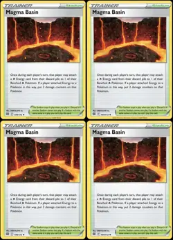 Magma Basin 144/172 - Brilliant Stars x4 Pokemon Trainer Card Playset 4x - Image 1