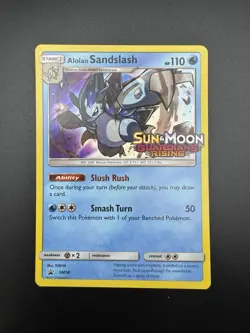 Alolan Sandslash SM18 Stamped Promo Sun & Moon Guardians Rising Pokemon Card - Image 1