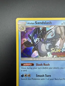 Alolan Sandslash SM18 Stamped Promo Sun & Moon Guardians Rising Pokemon Card - Image 2
