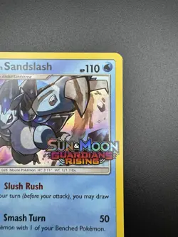 Alolan Sandslash SM18 Stamped Promo Sun & Moon Guardians Rising Pokemon Card - Image 3