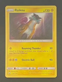 Pokemon Card Raikou 32/73 Holo Shining Legends - Near Mint - Image 1